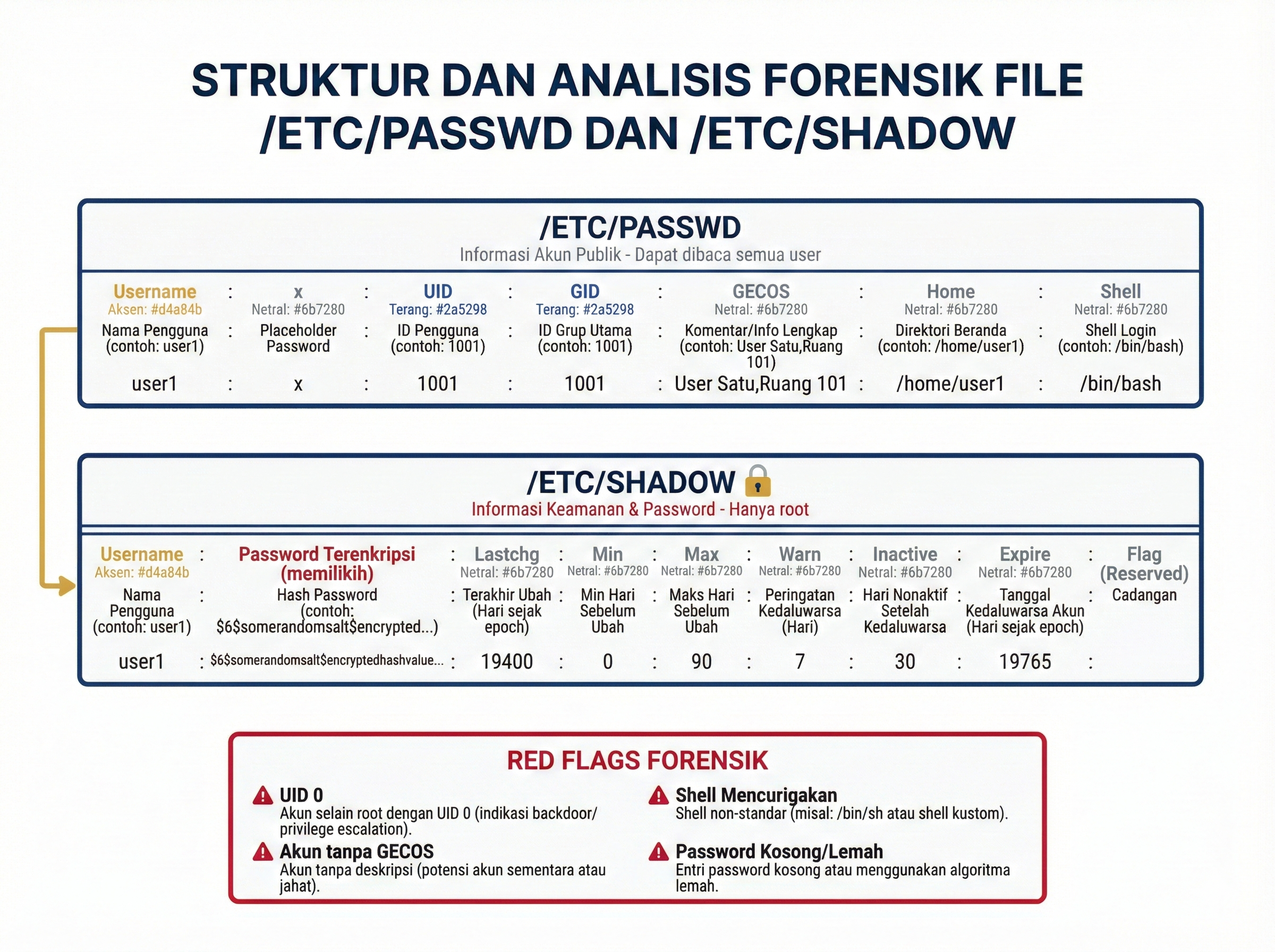 Analisis File /etc/passwd dan /etc/shadow
